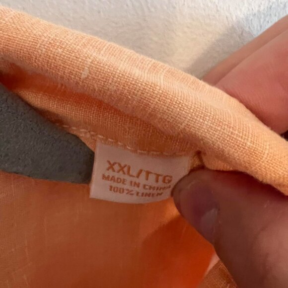 Tommy Bahama relax Linen Orange Cream Short Sleeve Vacation XXL - Picture 2 of 6